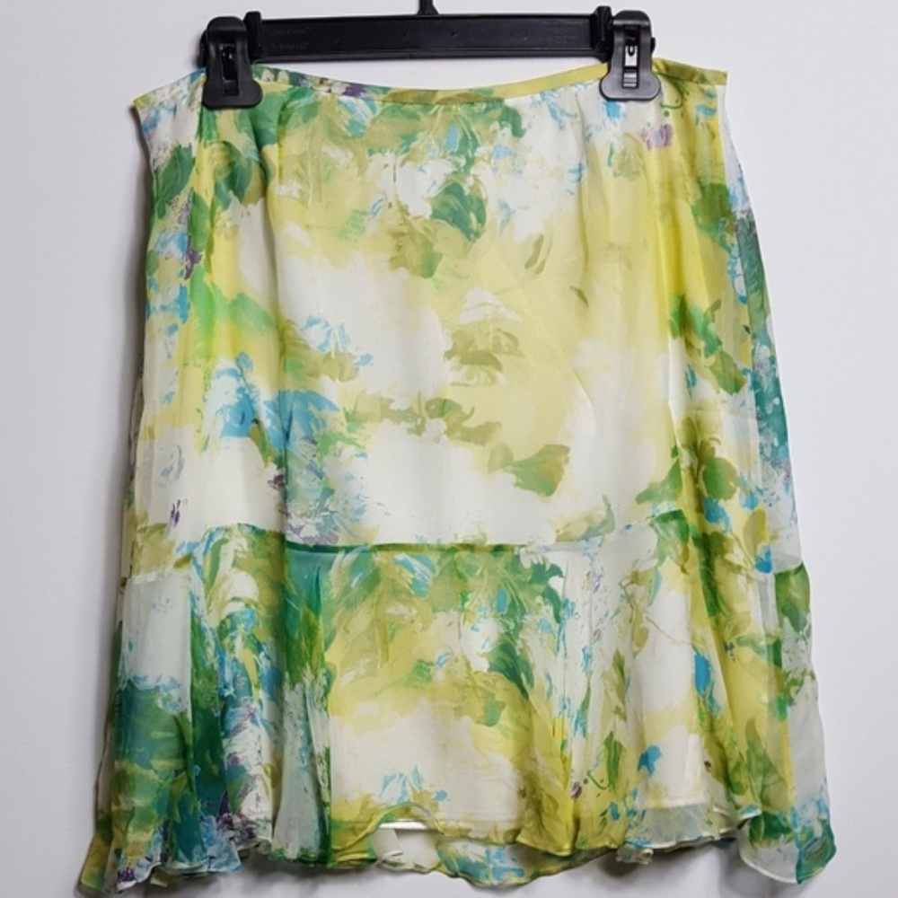 Floral Ruffle Silk Skirt - Picture 8 of 8